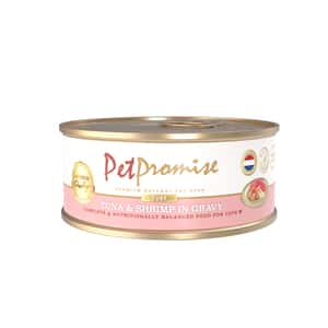 Pet Promise 貓罐頭 Pet Promise 貓罐頭 荷蘭罐 AAFCO 主食罐 吞拿魚和蝦肉粒 40g - 限時試食價
