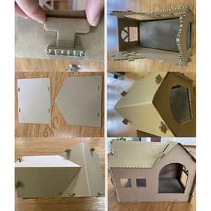 HelloDOG 玩具嚴選 瓦楞紙貓抓板 貓別墅貓屋 (圖片5)