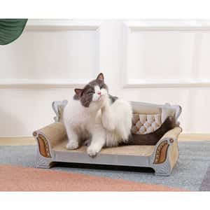 HelloDOG 玩具嚴選 瓦楞紙貓抓板 歐陸豪華貓沙發 (隨機款) (圖片3)