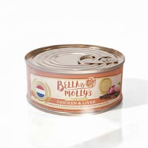 Bella and Mollys 貝莉 貓罐頭 Bella & Molly's 荷蘭罐 貓罐頭 AAFCO 主食罐 護眼配方 雞肉及雞肝慕絲 156g