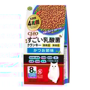 CIAO 貓糧 CIAO 貓糧 4兆個乳酸菌健腸配方 鰹魚味 190g×8袋 (P-312)