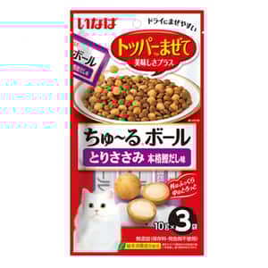 CIAO 貓零食 貓零食 CIAO 貓零食 軟心粒粒 正宗鰹魚湯味 10g×3袋 (QSC-325)