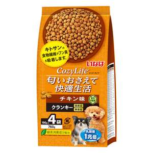 CIAO 狗糧推薦：CIAO 狗糧 日本INABA 爽快生活乳酸菌+甲殼素消臭狗糧 雞肉味 190g×4袋 (DD-131)