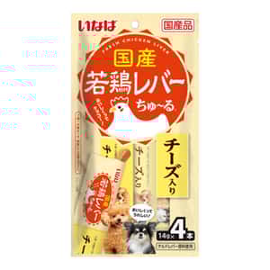 CIAO 狗零食 狗零食 CIAO 狗肉泥 日本國產系列 雞肝乳酪肉醬 14g×4本 (DS-433)