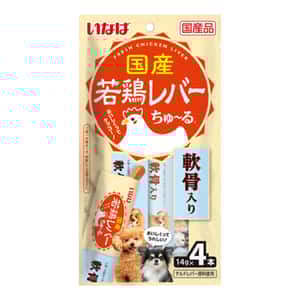 CIAO 狗零食 狗零食 CIAO 狗肉泥 日本國產系列 雞肝及雞軟骨肉醬 14g×4本 (DS-434)
