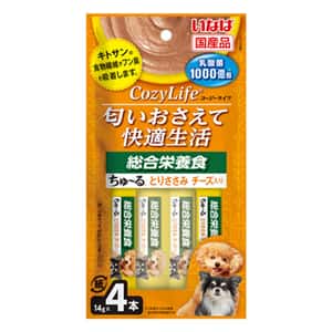 CIAO 狗零食 狗零食 CIAO 狗肉泥 CozyLife 1000億乳酸菌 綜合營養雞肉及芝士味 14g×4本 (DS-377)