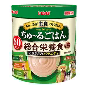 CIAO 狗零食 狗零食 CIAO 狗肉泥 主食肉醬系列 雞肉及野菜味 14g×60本 (DS-256)