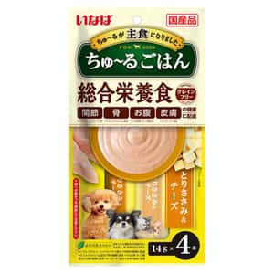 CIAO 狗零食 狗零食 CIAO 狗肉泥 主食肉醬系列 雞肉及芝士味 14g×4本 (DS-244)