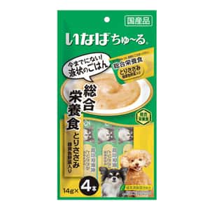 CIAO 狗零食 狗零食 CIAO 狗肉泥 綜合營養 雞肉及野菜肉醬 14g×4本 (DS-201)