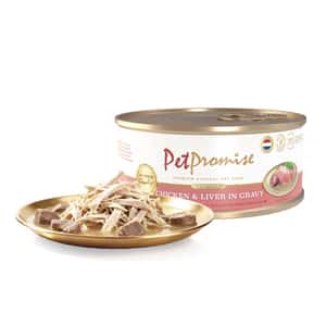 Pet Promise 貓罐頭 Pet Promise 貓罐頭 荷蘭罐 AAFCO 主食罐 雞絲及雞肝 80g - 限時試食價