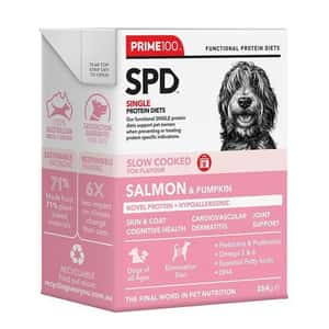 PRIME100 狗罐頭 PRIME100 狗濕糧 慢煮鮮食 三文魚嫩南瓜 354g (20251101)