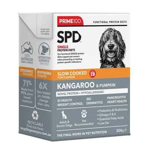 PRIME100 狗罐頭 PRIME100 狗濕糧 慢煮鮮食 袋鼠肉嫩南瓜 354g (20251123)