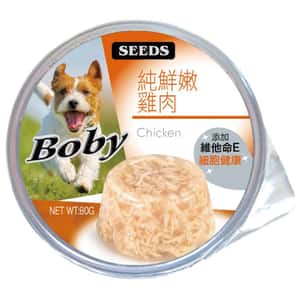 SEEDS 狗罐頭 SEEDS 狗餐盒 純鮮雞肉 80g (boby01)