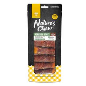 Natura Nourish 狗零食推薦：NATURA NOURISH Nature's Chew 豬⽪磨牙棒鴨⾁芝⼠ 200g (DT91541) 