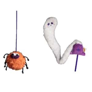 逗貓棒 貓玩具 PETSVILLE 怪誕夜⾏逗貓棒 南瓜蛛/幽飄飄 (款式隨機)