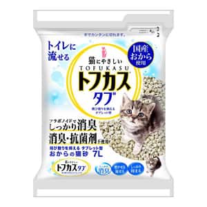 豆腐貓砂 日本爽快7+1 豆腐貓砂 圓片型 原味 7L (藍) (GT001)