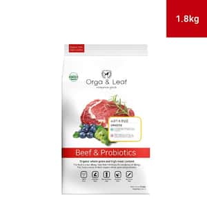 狗糧 Orga & Leaf 狗糧 ⽜魔王 + 益⽣菌成⽝配⽅ 1.8kg