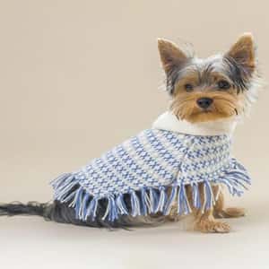 狗帶 狗胸帶 狗雨衣 Alqo Wasi 精選拉丁織布斗篷 藍色 M