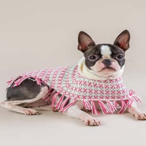 狗帶 狗胸帶 狗雨衣 Alqo Wasi 精選拉丁織布斗篷 粉色 XS