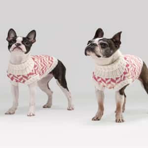 狗帶 狗胸帶 狗雨衣 Alqo Wasi 頂級樽領圖案衞衣 人字碎花 S 