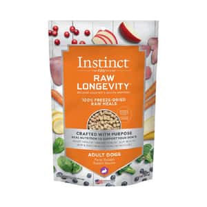 狗糧 Instinct 狗糧 凍乾生肉主食糧 長壽系列 成犬 兔肉 9.5oz (621461)