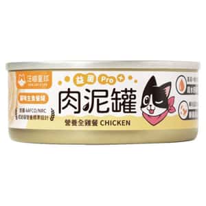汪喵星球 汪喵星球 貓罐頭 DogCatStar 益菌PRO+ 綿密肉泥主食罐 營養全雞 80g (FM262)