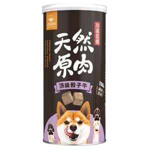 貓零食狗零食 汪喵星球 凍乾 DogCatStar 冷凍乾燥原肉狗零食 罐裝頂級骰子牛75g (FS422)