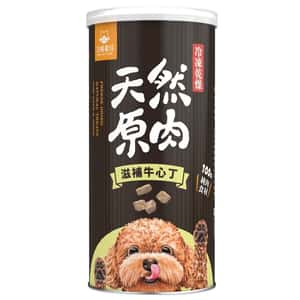 汪喵星球 汪喵星球 凍乾 DogCatStar 冷凍乾燥原肉狗零食 罐裝滋補牛心丁90g (FS425)