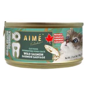 Aime Kitchen 貓罐頭 貓濕糧推薦：AIME Kitchen 貓罐頭 口腔強健系列 野生三文魚鮮肉罐 100g (H6612)