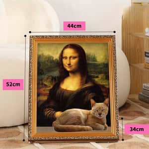 貓抓板 貓爬架 貓玩具 貓抓板之名畫系列 貓玩具 蒙娜麗莎 1個