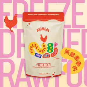 ANiMEAL 貓糧 ANiMEAL 成貓凍乾生肉主食糧 無激素雞肉 200g (RF-CAT-CHIC)