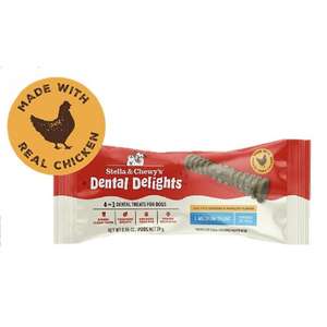 Stella & Chewy's 狗零食推薦：Stella & Chewy's 凍乾放養雞 4合1 趣味潔齒骨 1支 獨立包裝 中型犬用 0.86oz (DDT-SS-M)