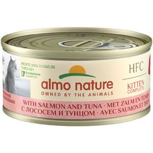 Almo Nature 貓罐頭 貓濕糧推薦：Almo Nature HFC 幼貓罐頭 天然系列 三文魚+吞拿魚 70g (9429)