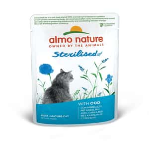 Almo Nature 貓糧 Almo Nature Sterilised 絕育貓鮮包 鱈魚 70g (5290)