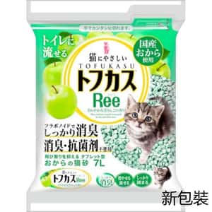 豆腐貓砂 爽快Ree特強除臭 豆腐貓砂 青蘋果味 7L (綠) (UH87A)