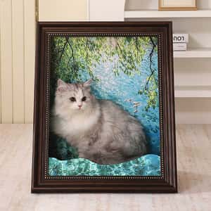 貓抓板 貓爬架 貓玩具 4D 貓抓板之名畫系列 貓玩具 波光水面 1個