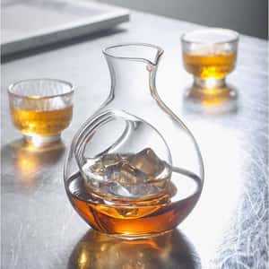 分酒瓶品配件 日式凹洞冰酒瓶 透明凹洞 300ml