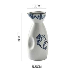 分酒瓶品配件 日式復古陶瓷清酒分酒瓶 海浪 160ml