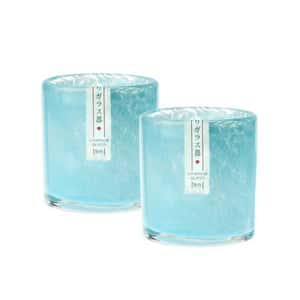 清酒杯品配件 純手工古法冰凍燒 清酒聞香杯 酒杯玻璃杯 海藍 1個