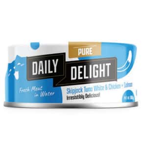 Daily Delight Daily Delight Pure肉絲系列 貓罐頭 三文魚+白鰹吞拿魚+雞肉 80g (DD43)