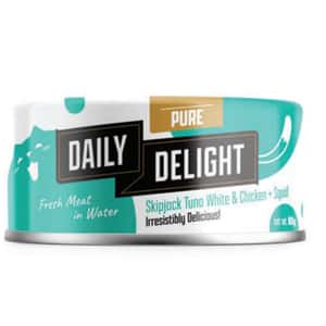 Daily Delight Daily Delight Pure肉絲系列 貓罐頭 魷魚+白鰹吞拿魚+雞肉 80g (DD46)