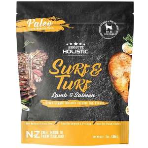 Absolute Holistic 狗糧推薦：Absolute Holistic 無穀主食狗糧 風乾鮮食肉片 羊肉+三文魚 200g (AD-9445)