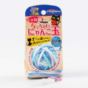 其他 貓玩具 DoggyMan 貓貓最愛木天蓼鈴鐺毛線編織逗貓球 (藍)