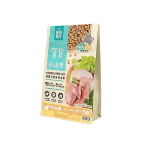 怪獸部落 貓糧 貓乾糧推薦：怪獸部落 貓糧 幼貓糧 寶寶鮮肉主食糧 咕咕雞 250g