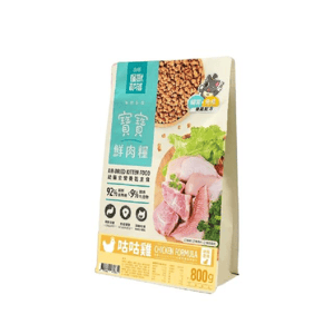 怪獸部落 貓糧 貓乾糧推薦：怪獸部落 貓糧 幼貓糧 寶寶鮮肉主食糧 咕咕雞 800g