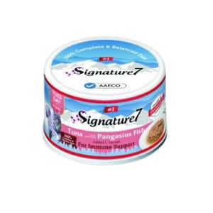 Signature7 貓罐頭 Signature7 貓罐頭 營養肉湯罐罐 增強免疫 吞拿魚+巴沙魚 70g (S7-083195) (星期二)