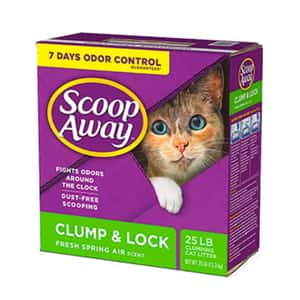 礦物貓砂 美國Scoop Away Clump & Lock 銀鑽 超凝結貓砂 清新香味 礦物貓砂 14lbs (綠帶)