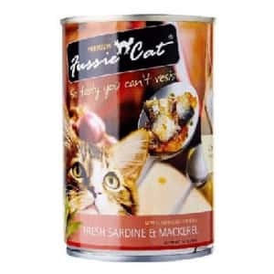 Fussie Cat 貓罐頭 Fussie Cat 貓罐頭 沙甸魚+鯖魚 400g (啡紅) (FU-4SMC) (新舊包裝隨機發貨)