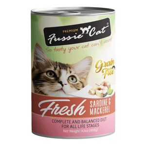 Fussie Cat 貓罐頭 沙甸魚+鯖魚 400g (啡紅) (FU-4SMC) (新舊包裝隨機發貨) (圖片3)
