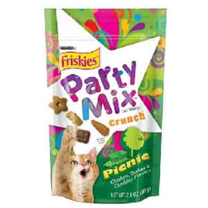 Friskies 貓零食 Friskies喜躍 Party Mix 貓脆餅 Picnic Crunch 雞肉+火雞+芝士 2.1oz (綠)